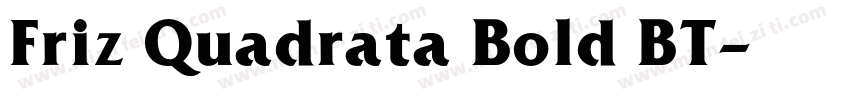 Friz Quadrata Bold BT字体转换